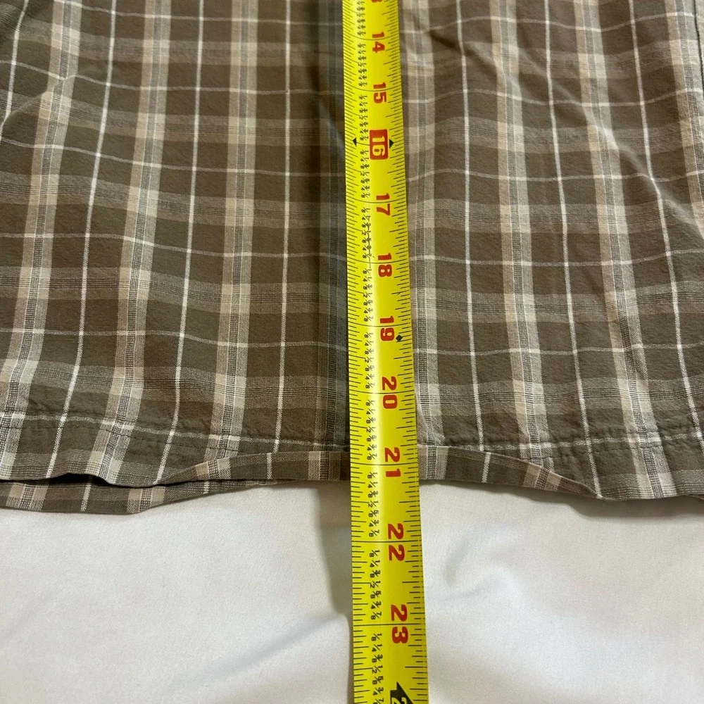Covington‎ Mens Brown Plaid Cotton Shorts Size 38 Flat Front Casual Summer Tan